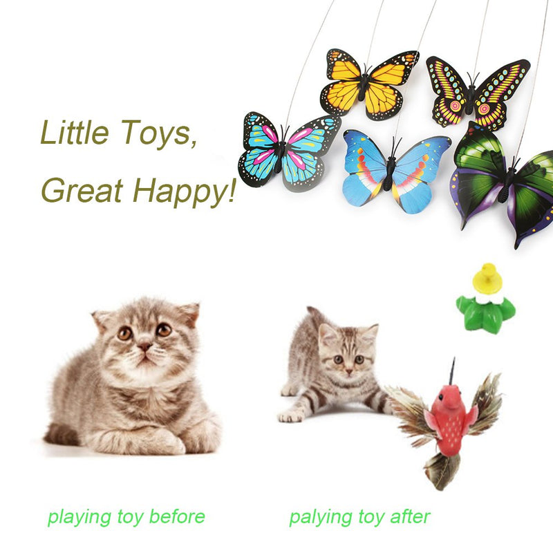 Interactive Electric Rotating Butterfly Toy For Pet Cat Random Butterfly Chase Kitten Cat Playing Toy (Butterfly) - PawsPlanet Australia