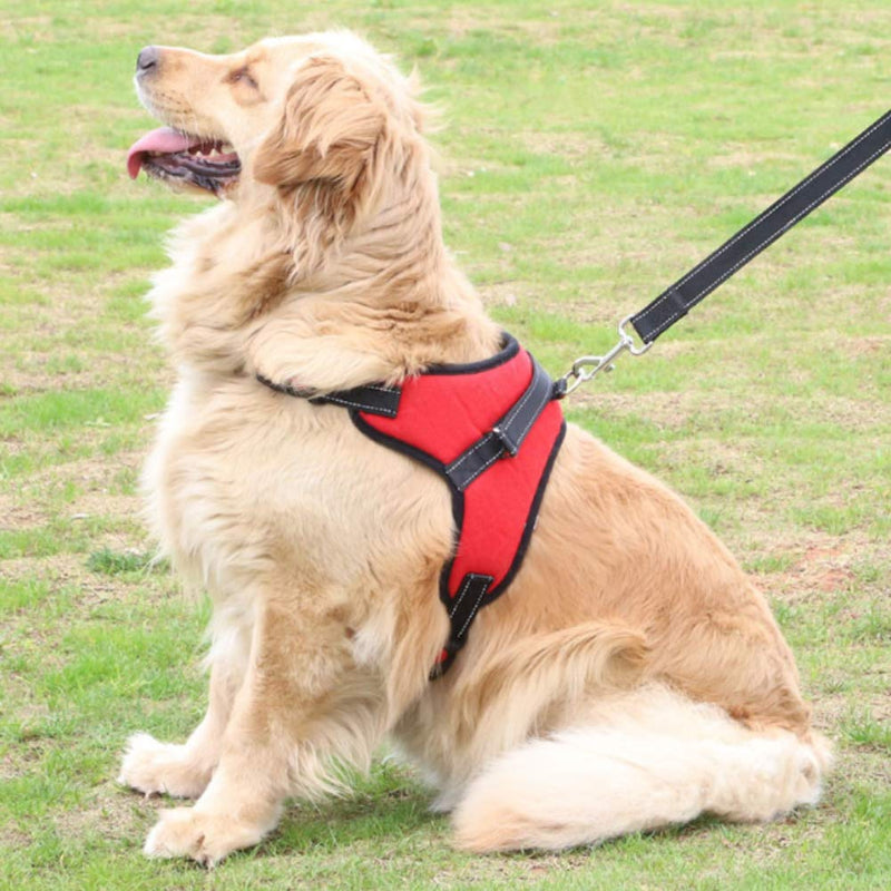 FEimaX Medium Large Dog No Pull Harness with Handle Adjustable Reflective Mesh Padded Puppy Vest Harness for Small Medium Dogs Pet Chest Harness for Outdoor Walking Training M (19.6-23.6'') Red - PawsPlanet Australia