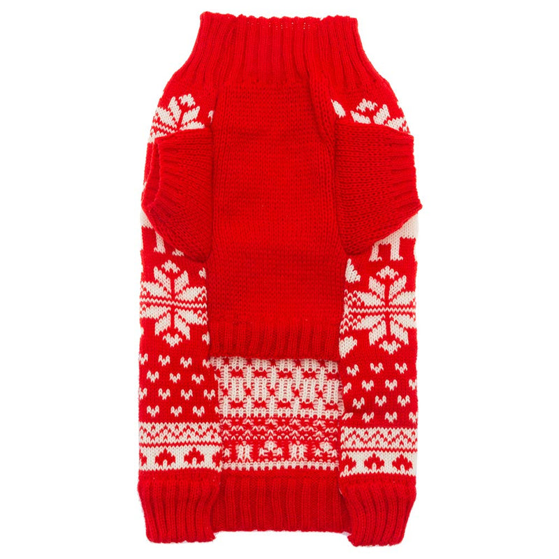 BINGPET Classic Dog Jumpers Red Pet Sweater with Cute Reindeer for Puppy Small S - PawsPlanet Australia