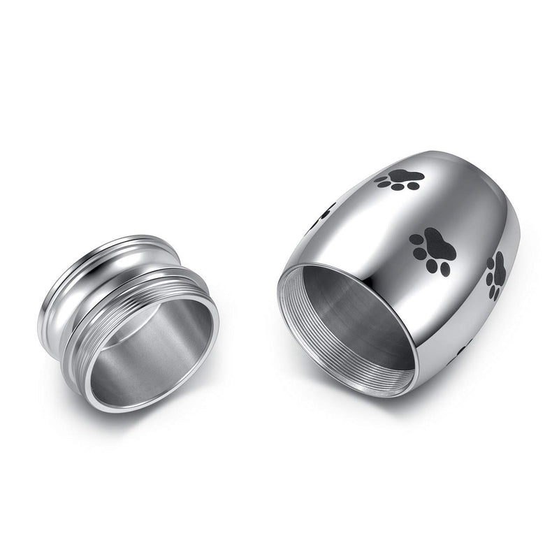 [Australia] - PiercingJ Custom Engraving Small Keepsake Urns for Pet Ashes Mini Cremation Urns Stainless Steel Cat Dog Paw Claw Memorial Ashes Holder Decorative Keepsake Urns for Ashes Loss of Pet Sympathy 