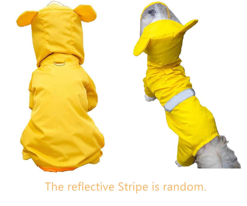 [Australia] - Small Dog Raincoat Poncho Water Proof Clothes with Hood Lightweight Rain Jacket A1-Bear Small 