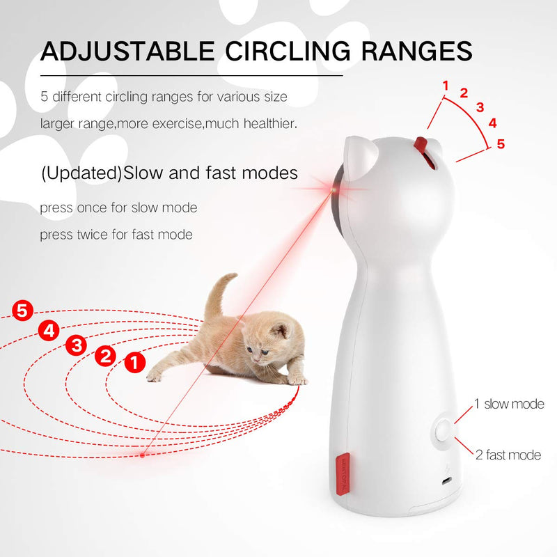 [Australia] - KeBuLe Cat Toys Interactive Electronic,Automatic Cat Toys for Indoor Cats,Kitten Toys for Trainning Exercise USB Charging 360 Degree Rotation 2 Different Sports Modes Irregular Running P01 