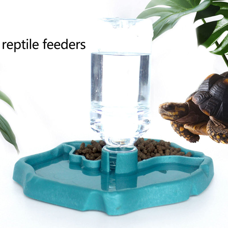 Tfwadmx Reptile Water Bottle, Turtle Automatic Feeders Waterer Food and Water Bowl pet Dispenser Bottle Feeding Dish for Lizard Tortoise Chameleon - PawsPlanet Australia