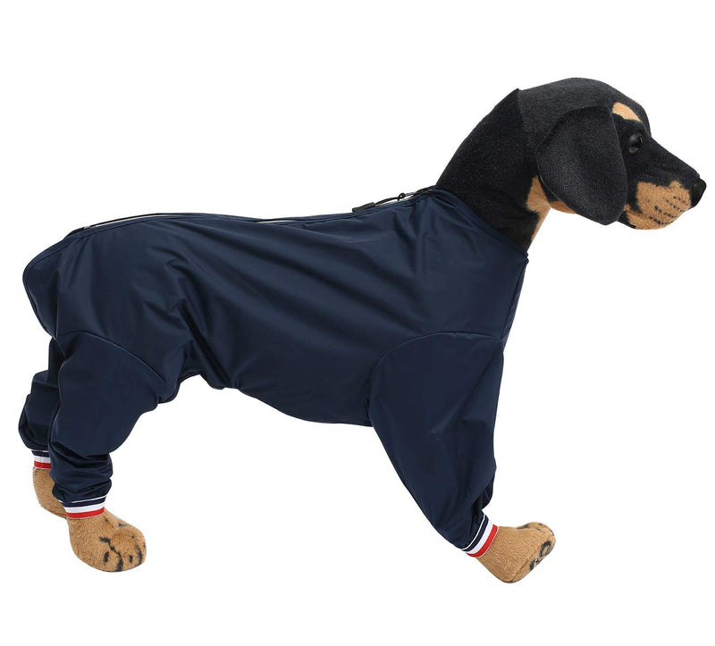 Geyecete1/2 Leg Trouser Suit，Dog Raincoat Lightweight Pet Waterproof Jacket for Large Medium and Small Dogs Puppy Four Legs -Navy-XL - PawsPlanet Australia