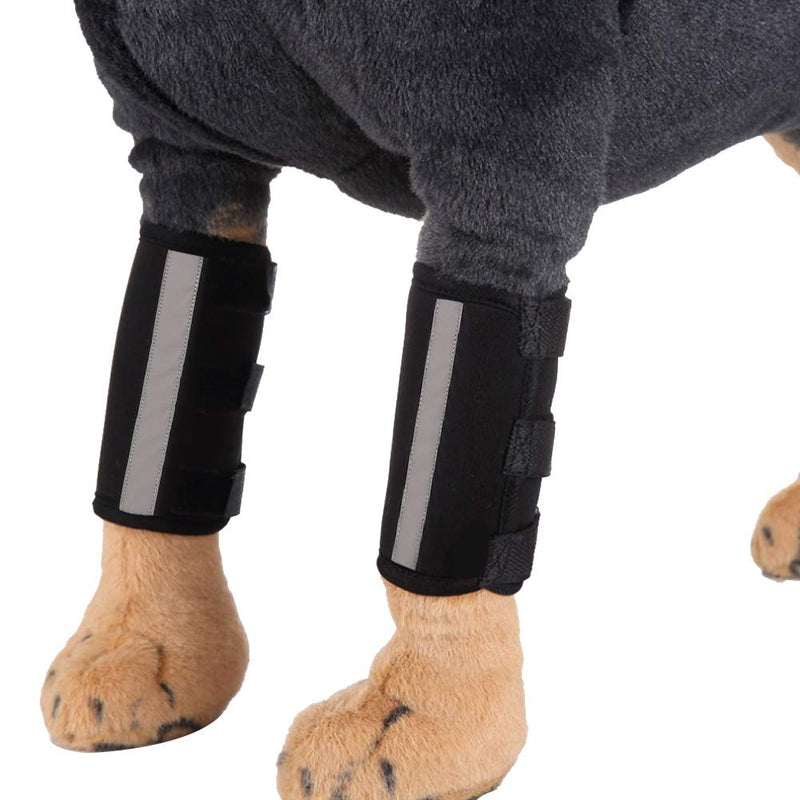 Hffheer Dog Front Leg Braces with Reflective Straps Dog Front Legs Elbow Support Help with Ligament Injuries Sprains and Loss of Stability Caused by Arthritis(M) M - PawsPlanet Australia