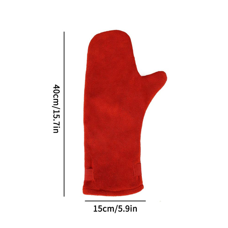 YANGWX Dog Drying Mitts, Drying Dog Towel Glove Microfiber Material Absorb Moisture and Dry Pet Quickly, Dog Drying Glove Towel for Drying Dog or Cat Fur After Bath- Pack of 2-Red Red - PawsPlanet Australia