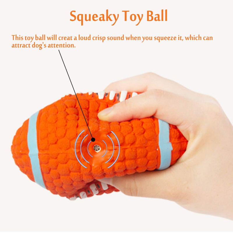 YUIP Dog Toy Ball, Puppy Rugby Ball Interactive Trainning Chew Toy Nontoxic Bite Resistant Toy Ball for Pet Dogs Puppy Cat, Dog Pet Chew Tooth Cleaning Ball Pet Exercise Game Ball IQ Training ball - PawsPlanet Australia