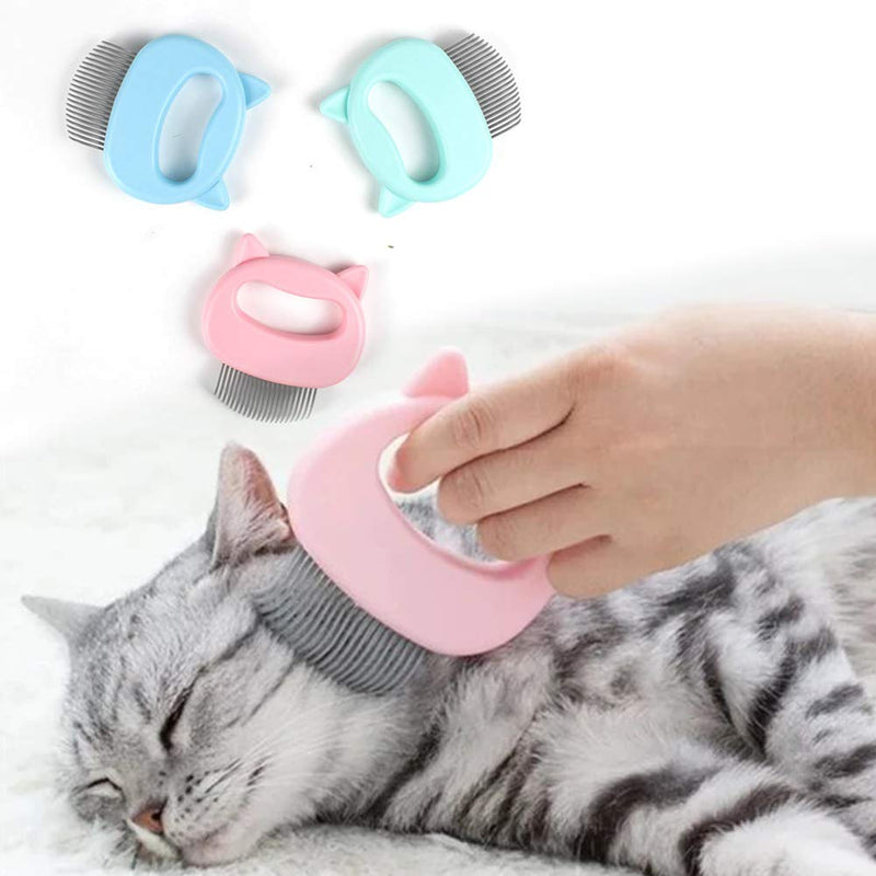 [Australia] - N/P Relaxing Cat’s Comb Massager, Cat Brush with Extra Soft Silicone Pins – Grooming & Shedding Massage Brush for Short & Long Hair -Promote Blood Circulation Green 