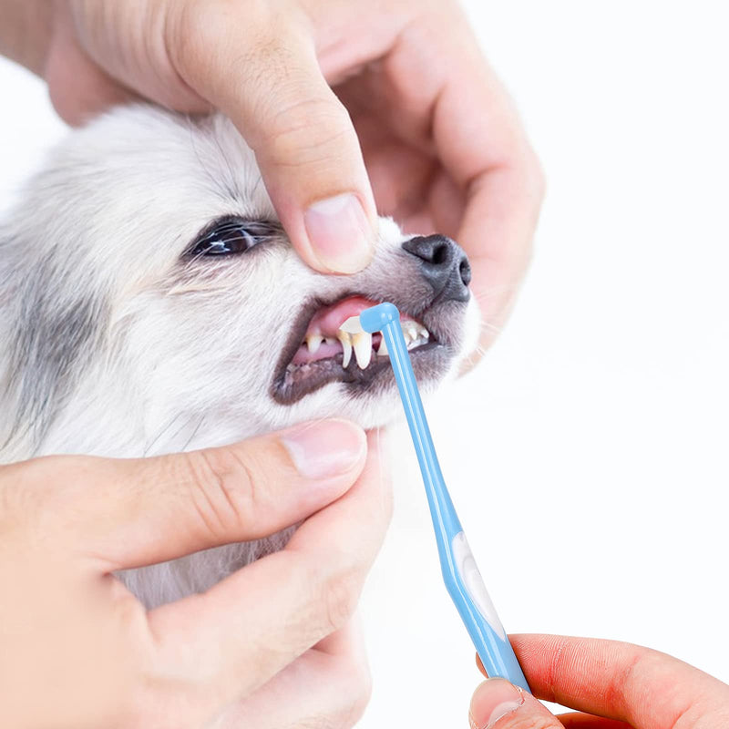 4 PCS Toothbrushes for Dogs Soft Bristles Pet Toothbrushes Durable Cat Toothbrush Dental Care Set for Dogs Puppy Toothbrush for Removing Food Residue Dog Teeth Cleaning Set - PawsPlanet Australia