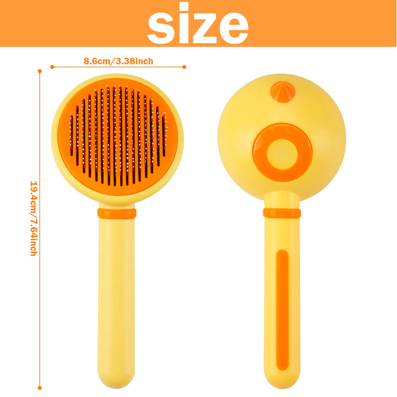 Dog brush, cat brush, self-cleaning pet brushes for dogs, cats, medium and long hair, clean pet hair from the brush with a button - PawsPlanet Australia