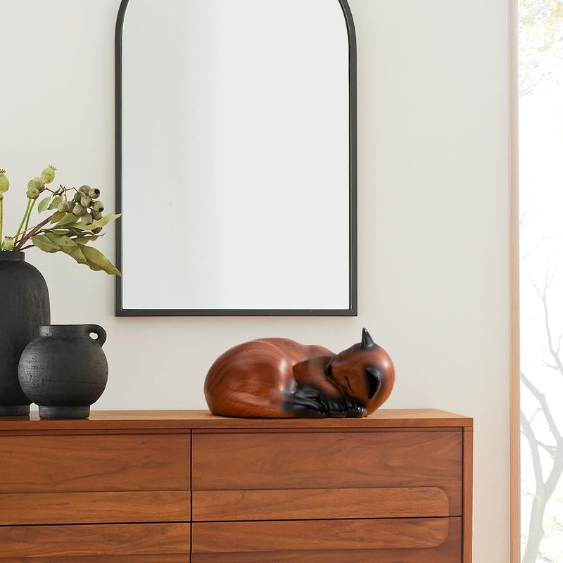 Pet Urns,Sleeping Resin Cremation Cat Urn, Cat Urns for Ashes, Small Animal Urn,Small Pet Urns Cherry - PawsPlanet Australia