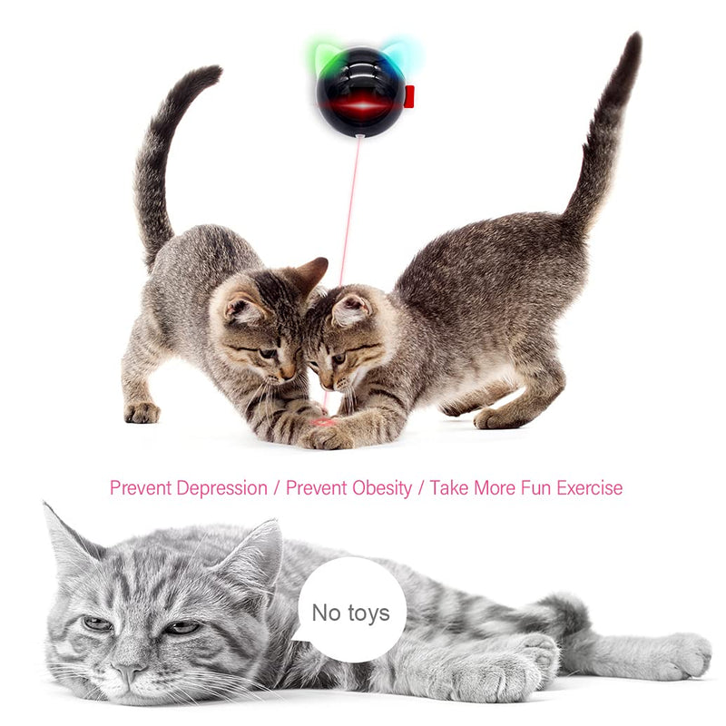 Cat Toy Interactive Automatic, Motion Activated Laser Toy for Indoor Cats/Dogs/Kitten/Kitty, USB Rechargeable, Auto On/Off, Fast and Slow Random Pattern, Silent - PawsPlanet Australia