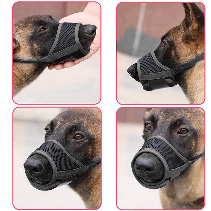 [Australia] - EJG Breathable Muzzle, mesh Breathable for Small and Medium Sized Dogs, Anti-bite and Barking 
