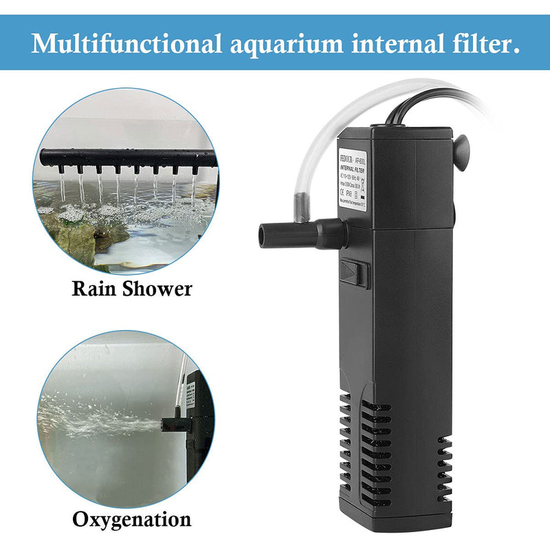 FEDOUR Submersible Aquarium Internal Filter, Filter with Water Pump for Fish Tank up to 35 Gallon for 1-20 gallon - PawsPlanet Australia