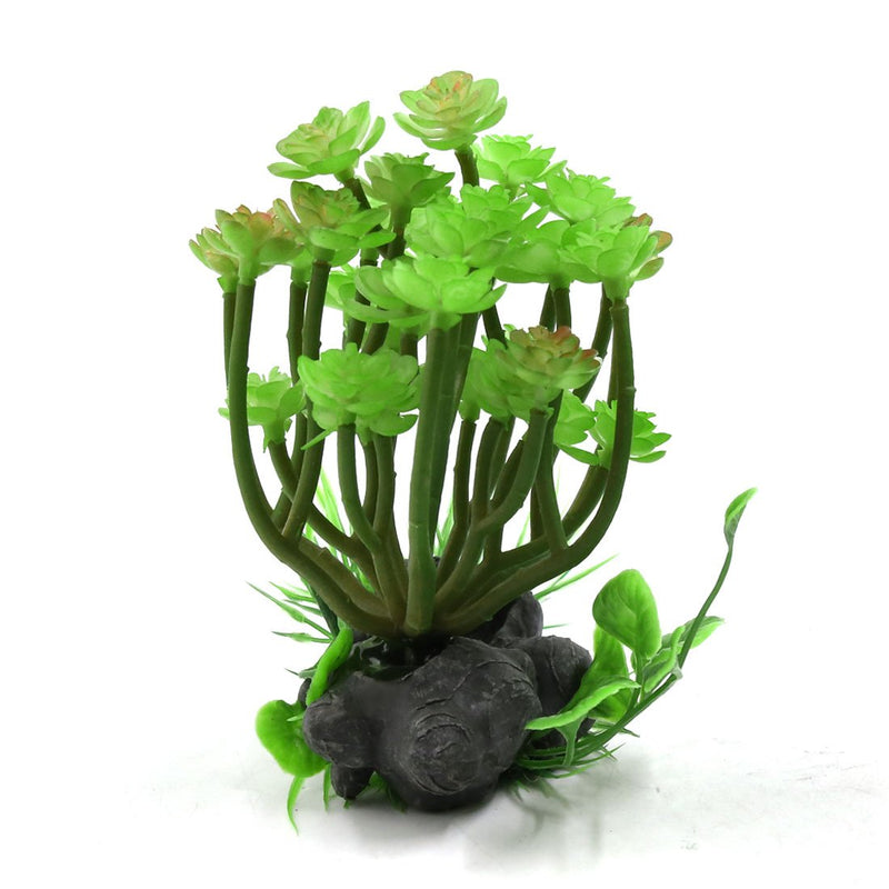 [Australia] - uxcell Green Plastic Lifelike Plant Terrarium Aquarium Reptiles Tank Decorative Ornament with Stand 