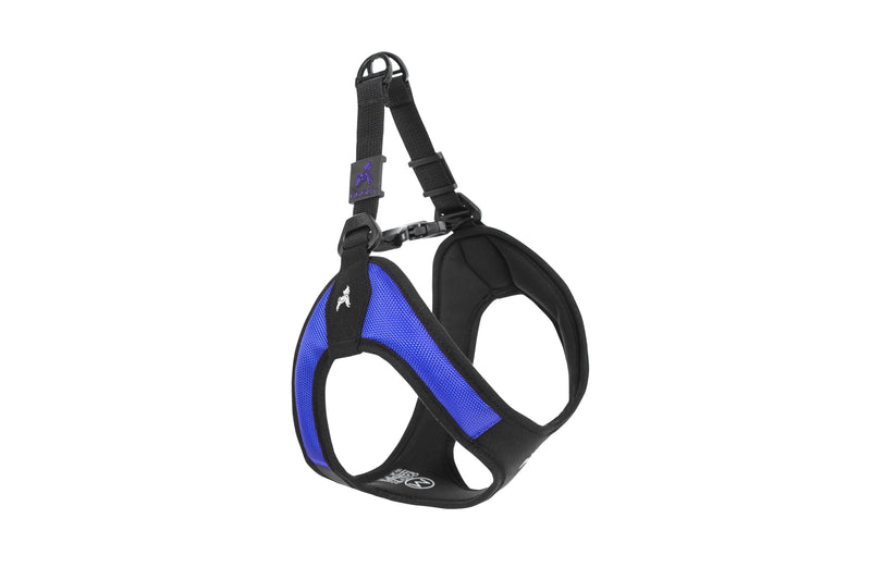 Gooby Escape Free Easy Fit Harness - No Pull Step-in Patented Small Dog Harness with Quick Release Buckle - On The Go No Pull Harness for Small Dogs or Medium Dog Harness for Indoor and Outdoor Use X-Small chest (15~17.25") Blue - PawsPlanet Australia