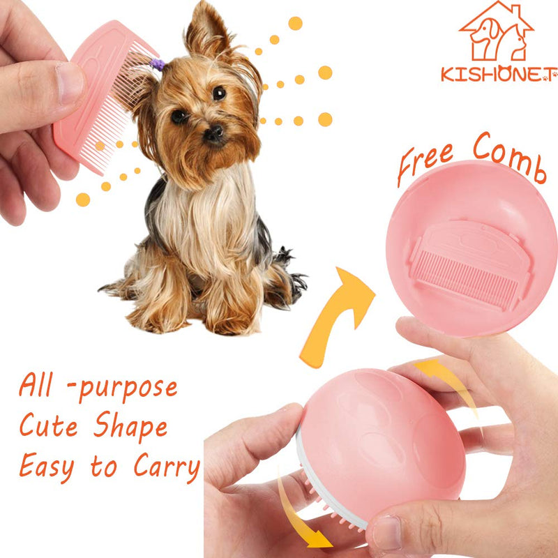 [Australia] - KISHONET Pet Brush for Dogs Cats Pet Owner Pet Owner Two-Side Design Good for Bathing Massage with Short to Medium Hair Easy-Carried Green 