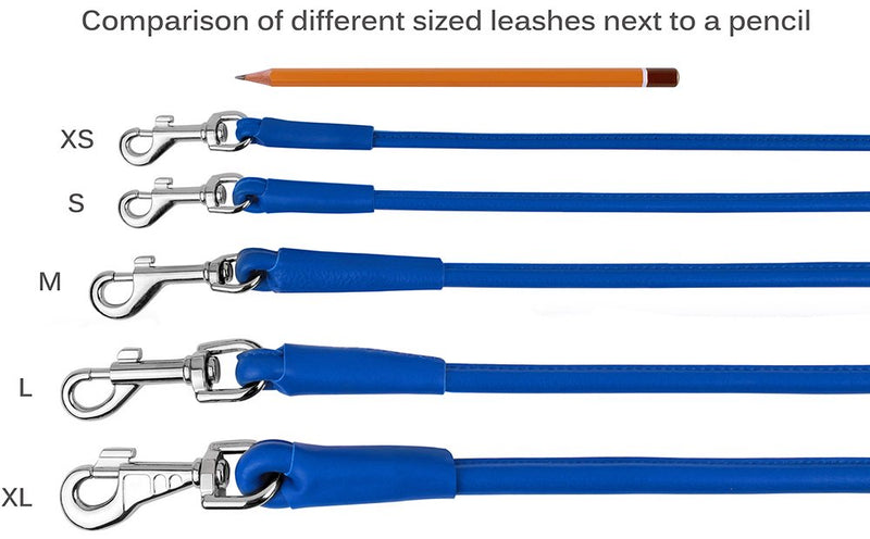 [Australia] - CollarDirect Rolled Leather Dog Leash Rope Soft Padded Training Lead Heavy Duty Leashes for Dogs Small Medium Large Puppy Black Blue Red Orange Green Pink White Size S 6ft Brown 