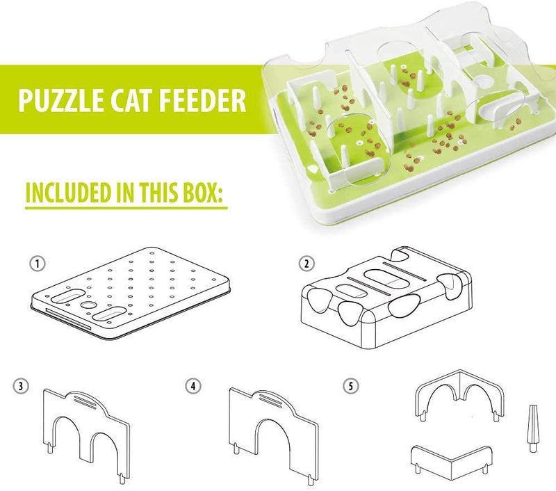 ALL FOR PAWS Interactive Puzzle Cat Feeder, Treat Maze Toy for Cats - PawsPlanet Australia