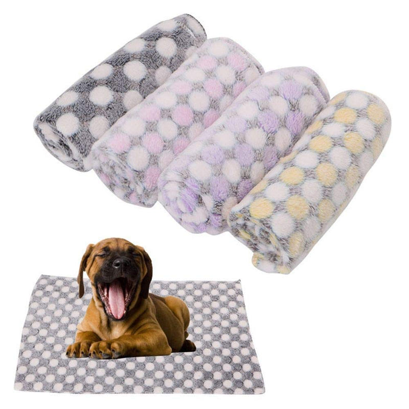 maxgoods 4 Pieces Pet Dog Blanket, Cotton Blend Material Soft Warm, Pet Cat Supplies, Cute Sleep Mat Pad Bed Cover for Dogs, Cats, Kitten, Puppy and Other Small Animals - PawsPlanet Australia