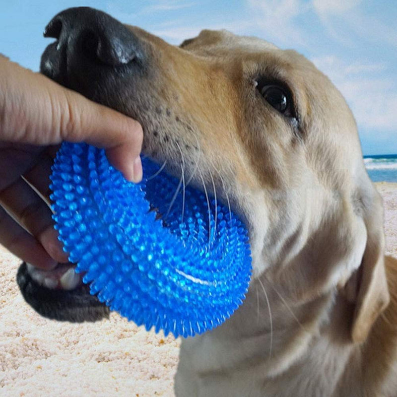 Namvo Molar Bite Toy, Soft Natural Rubber Dog Chew Toys Squeak Latex for Aggressive Chewers Dog Toothbrush Puppy Teeth Cleaning Brushing Training Stick Doughnut Ring Shape Interactive Play Tool - PawsPlanet Australia