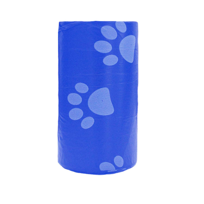 960 Pet Waste Bags, Dog Waste Bags, Bulk Poop Bags on a roll, Clean up poop bag refills - (Color: Blue with Paw Prints) + FREE Bone Dispenser by Pet Supply City - PawsPlanet Australia