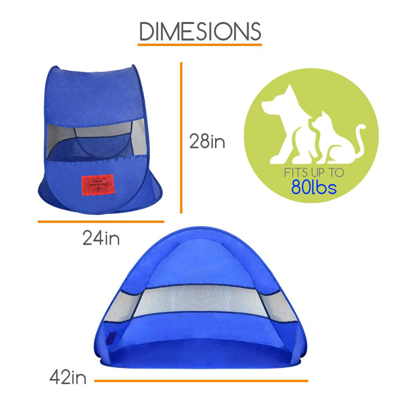 MYDEAL PRODUCTS Pop Up Dog Shelter Weather Resistant Doggy Tent for Shade and UV Sun Protection - Perfect for Yard, Camping, Beach and Outdoors! - PawsPlanet Australia