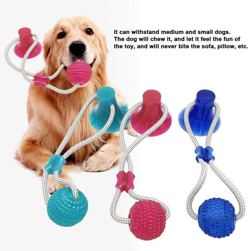YUET Multifunction Pet Dogs Molar Bite Dog Toys Rubber Chew Ball Cleaning Teeth Safe Elasticity Soft Puppy Suction Cup Dog Biting Toy (Green) Green - PawsPlanet Australia