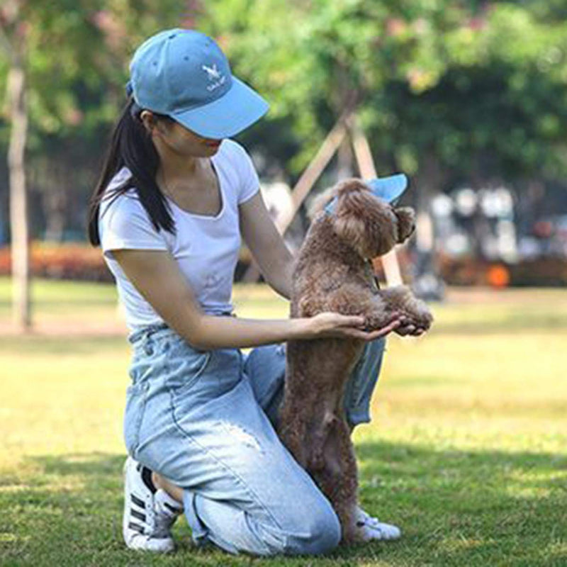 Ayunjia Dog Hat,Pet Baseball Cap Sport Hat Dog Mom/Dad Family Matching Baseball Cap Fashion Adjustable Outdoor Pet Parent-Child Hat Blue 2 Color L - PawsPlanet Australia