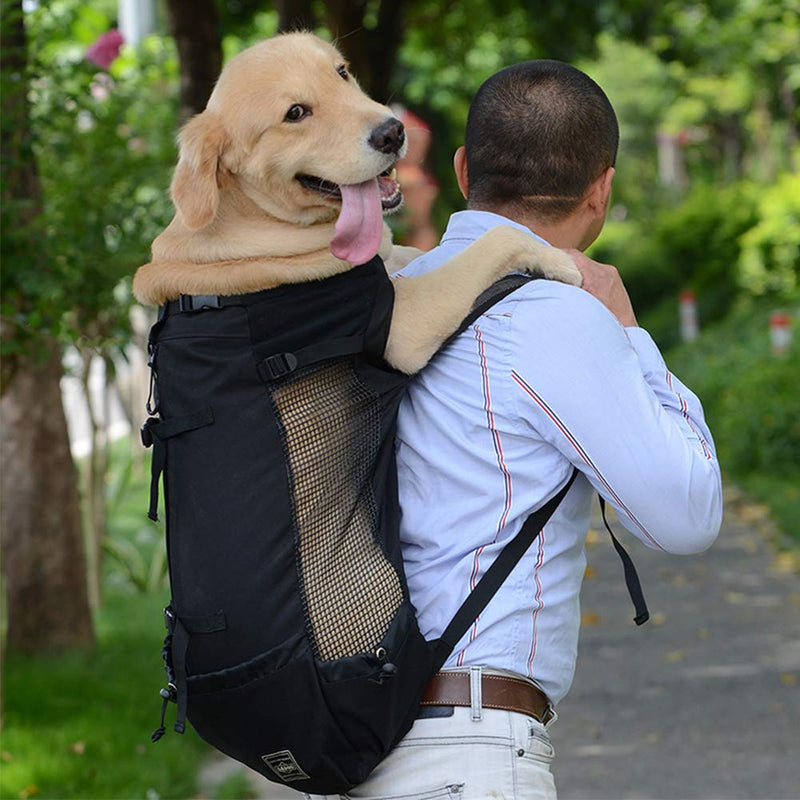 Woolala Light Weight Pet Carrier Backpack for Small and Medium Dogs, Veterinarian Approved Safe Bag for Travel - Easy Take Space Saving - Black S - PawsPlanet Australia
