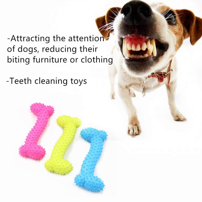 N\A 3Pcs Puppy Teething Toys Dog Chew Toys Chew Teething Teeth Cleaning Toys Set for Puppy Medium Dogs (Random Color) - PawsPlanet Australia