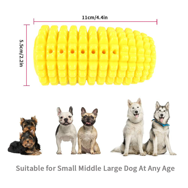 Ezeso Corn Molar Dog Chew Toys with Rope Bite Resistant Dog Toothbrush Chew Toy for  Small Middle Dogs Pets Chewing Teeth Cleaning  Dental Care Brushing (Yellow) Yellow - PawsPlanet Australia