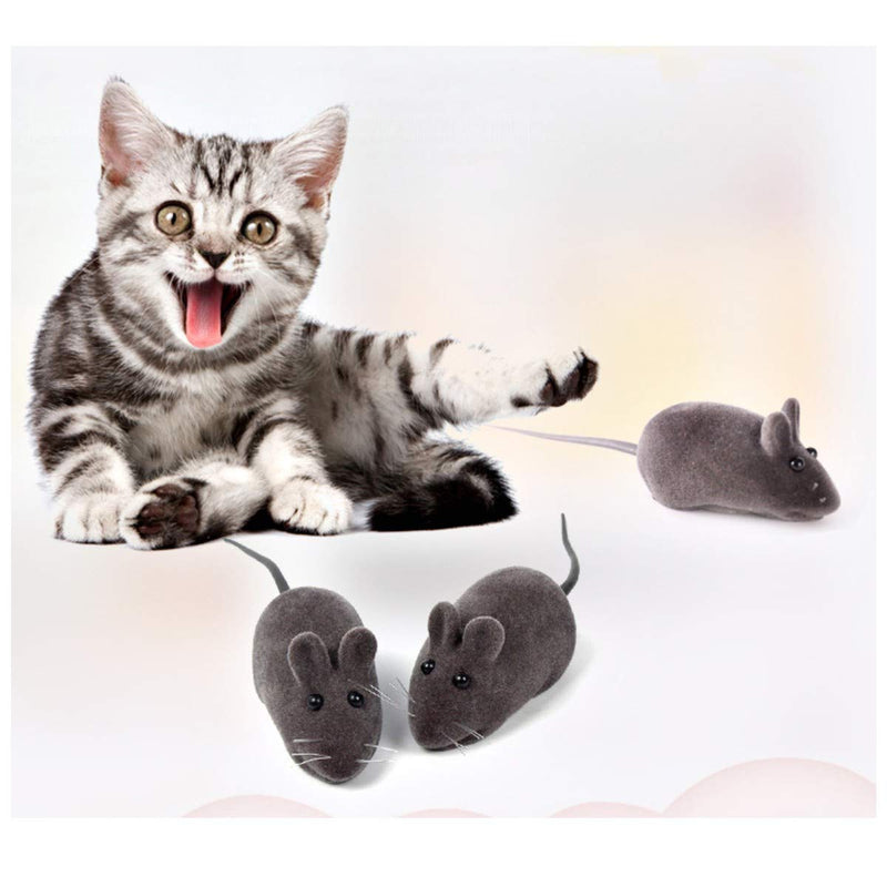 JZK 20 x Furry pet cat toys mice with feather tails cat toy mice with rattle interactive toy for cat kitty - PawsPlanet Australia