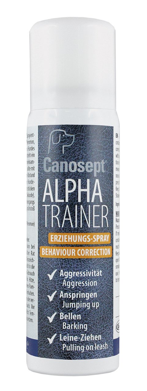 Canosept Alpha Trainer Training Spray for Dogs 40ml - Natural Dominance Pheromone - Effectively stops unwanted behaviours in dogs such as aggression, jumping, barking & leash pulling - PawsPlanet Australia