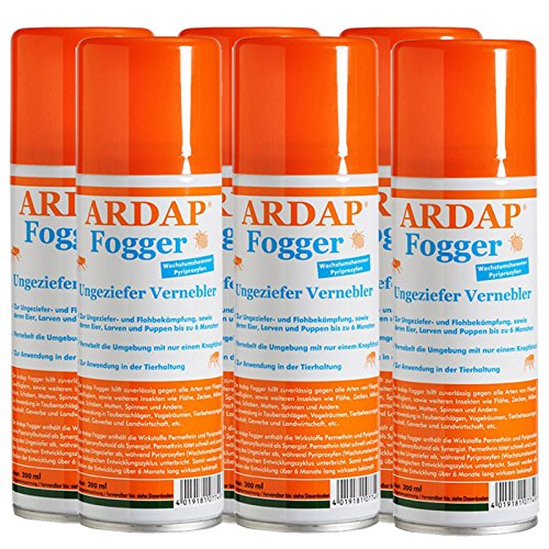 Quiko 6 x 200 ml Ardap FOGGER The ORIGINAL vermin nebulizer against insects/fleas - PawsPlanet Australia
