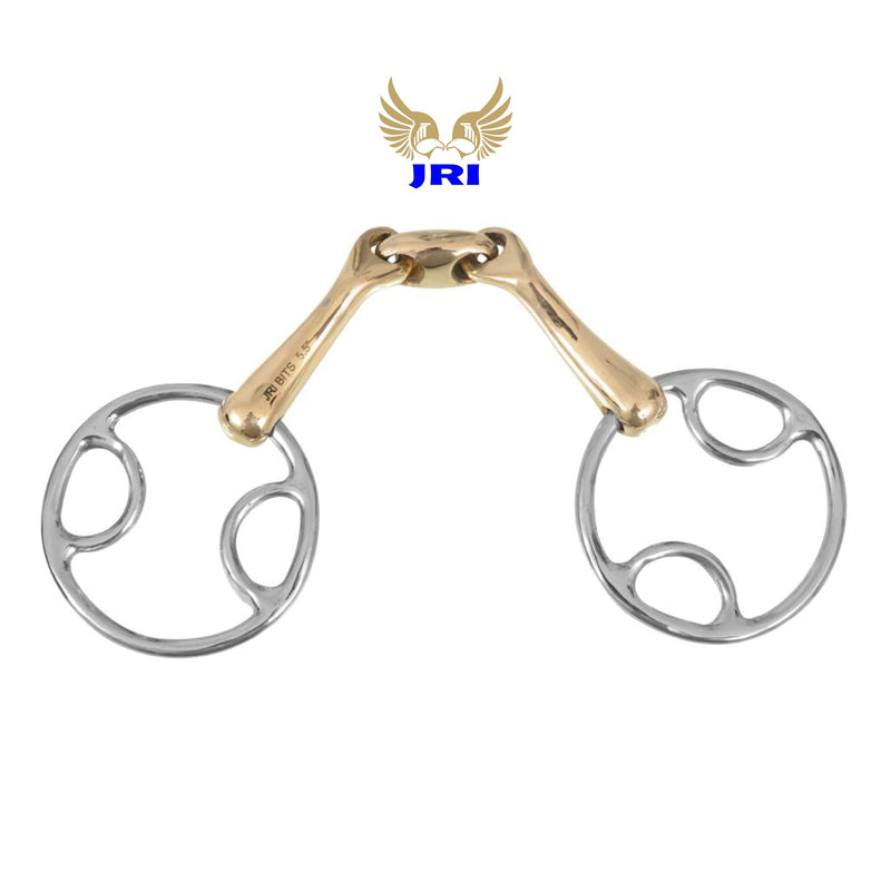Wilkie Bevel Verbindend Angled Snaffle Horse Bit with GS Lozenge by JRI® (4.5 inches) 4.5" - PawsPlanet Australia