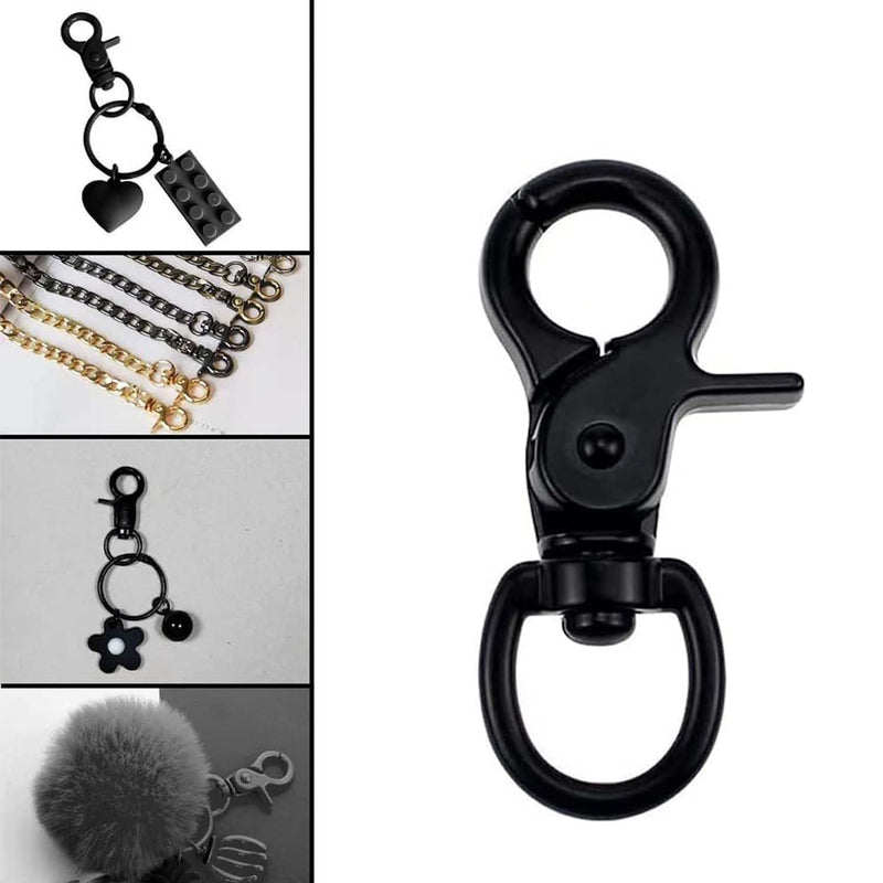 Pack of 5 carabiner hooks, swivel carabiner, zinc alloy scissor carabiner, swivel snap carabiner, robust bolt carabiner, carabiner hook, dog leash key, for dogs, luggage buckle, rotatable - PawsPlanet Australia