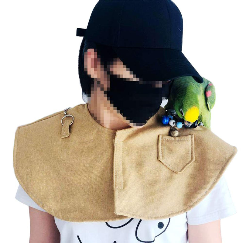 [Australia] - Parrot Anti-Scratch Shoulder Protector Hang Bird Anklet&Toys, Multi-Functional Pet Shoulder Pad Diaper Shawl for Small Medium Parakeets Cockatiels, Sun Conures, Macaws Love Birds, Finches Lovebird Yellow 