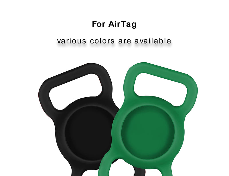 Dog Cat Air tag Collar Silicon Protective Case for Tracking Finder Compatible with Appple Airtag Air Cover for Dog Loop Anti- Loss Soft Silicon Protector for Pets for Backpack Bag (Black / Green) Black / Green - PawsPlanet Australia