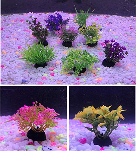 [Australia] - CousDUoBe Aquarium Decorations 21 Pack Lifelike Plastic Decor Fish Tank Plants,Used for Household and Office Aquarium Simulation Plastic Hydroponic Plants 21-Pack（Maximum 7.8 inches） 