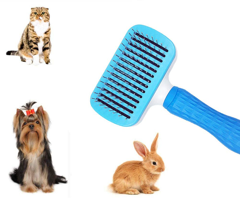 DXIA Slicker Dog Brushes,Cat Brush Self Cleaning Dog Slicker Brush, Medium, Short, Thick, Wiry, or Curly Hair Dog Pet Cat Grooming Brush,Professional Deshedding Tool, Pet Cat Grooming Brush - PawsPlanet Australia