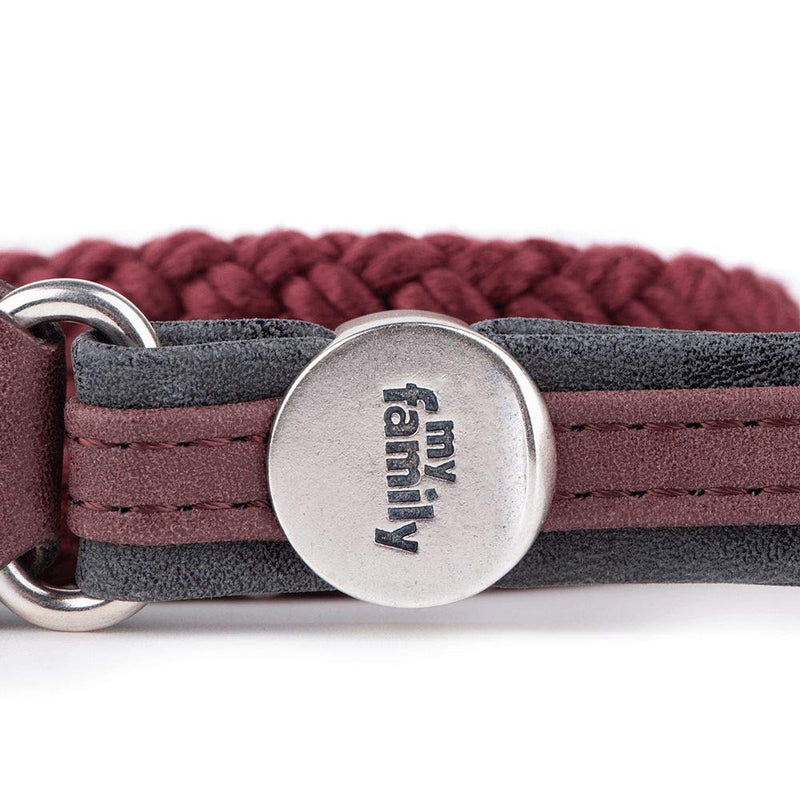 My Family Leatherette and Rope Leash Made in Italy London Collection 2,2/180 cm Purple - PawsPlanet Australia