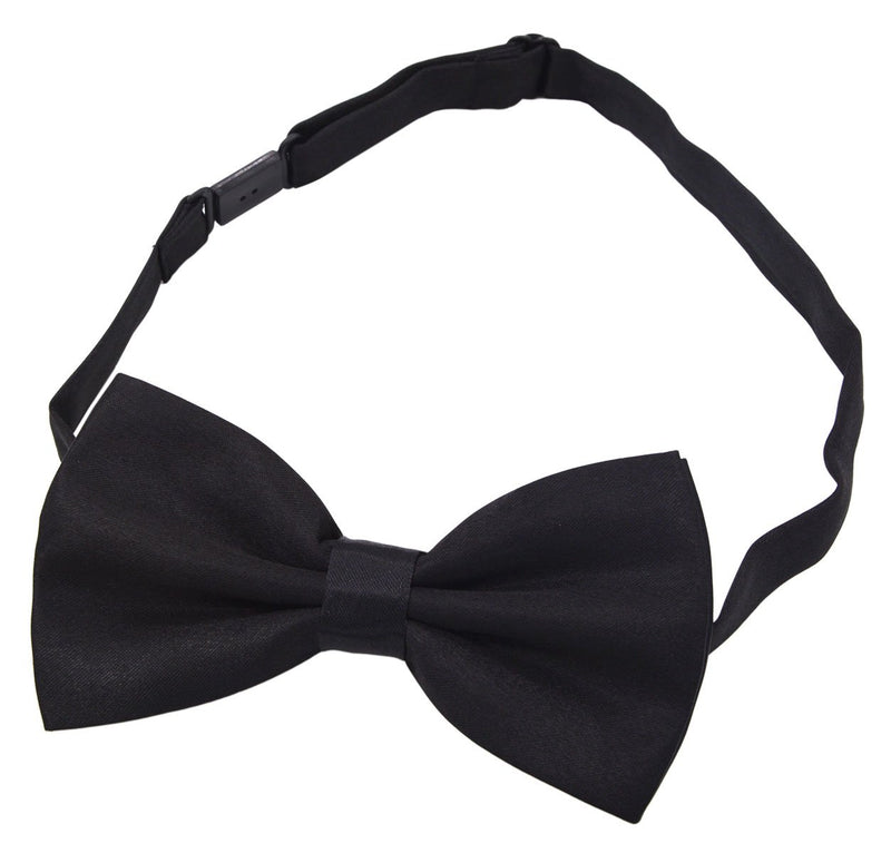 [Australia] - Amajiji Formal Dog Bow Ties for Medium & Large Dogs (D114 100% Polyester) Black 