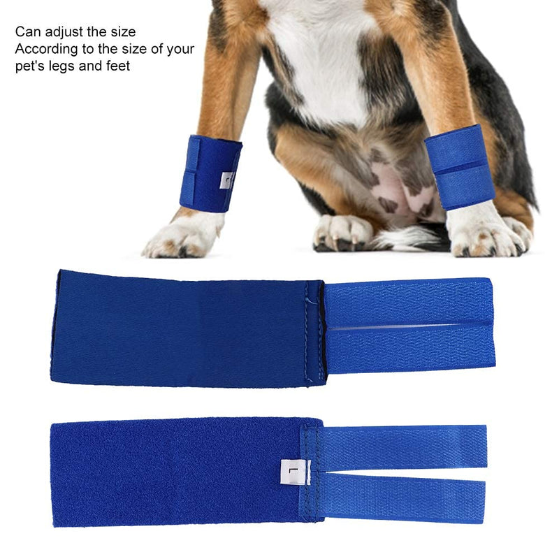 2Pcs Dog Front Leg Braces Canine Paw Compression Wraps Pet Knee Pad Dog Elbow Protector Prevents Injuries Sprains Helps Loss Stability(Blue L) Blue L - PawsPlanet Australia