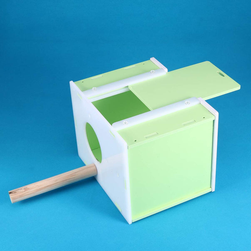 POPETPOP Plastic Bird Nest Birds Living Place Creative Bird Hatchery Breeding Box Bird Incubation Nest for Parrots Budgies Birds Perch Keep Warm Green - PawsPlanet Australia