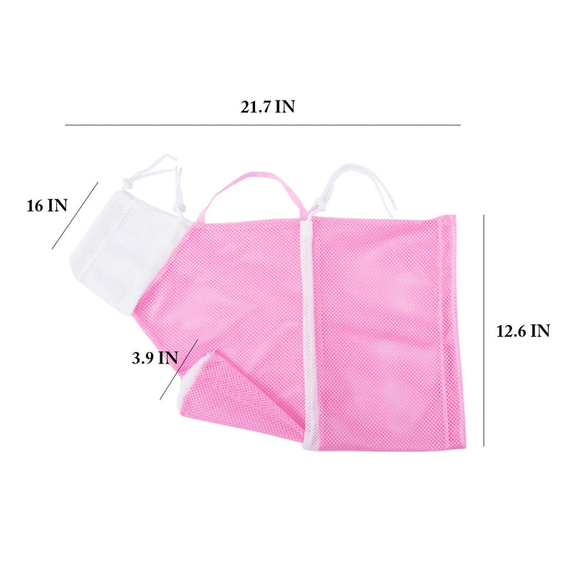 [Australia] - ZUKIBO Cat Shower Net Bag Adjustable Multifunctional Breathable Anti-Bite and Anti-Scratch Restraint Bag Cat Washing Shower Bag for Cat’s Bathing, Nail Trimming, Injection, Medicine Taking pink 