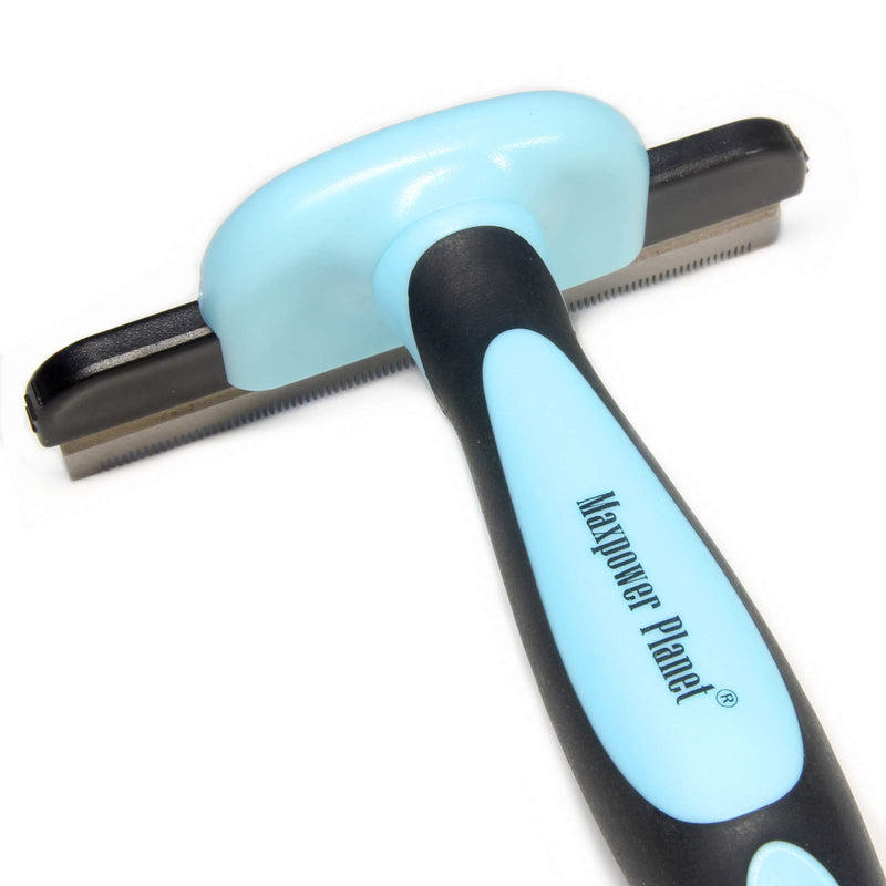 Maxpower Planet Pet Grooming Brush for Dogs and Cats Effectively Reduces Shedding by Up to 95% Blue - PawsPlanet Australia