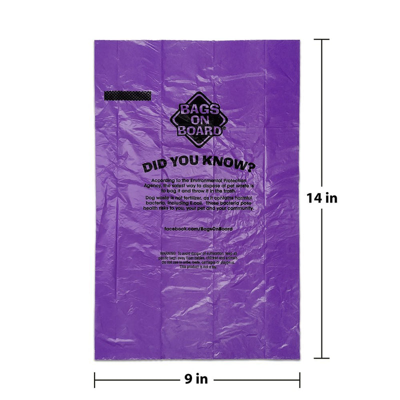 [Australia] - Bags on Board Dog Poop Bags | Strong, Leak Proof Dog Waste Bags | 9 x14 Inch Assorted Color Bags 140 Bags Rainbow 