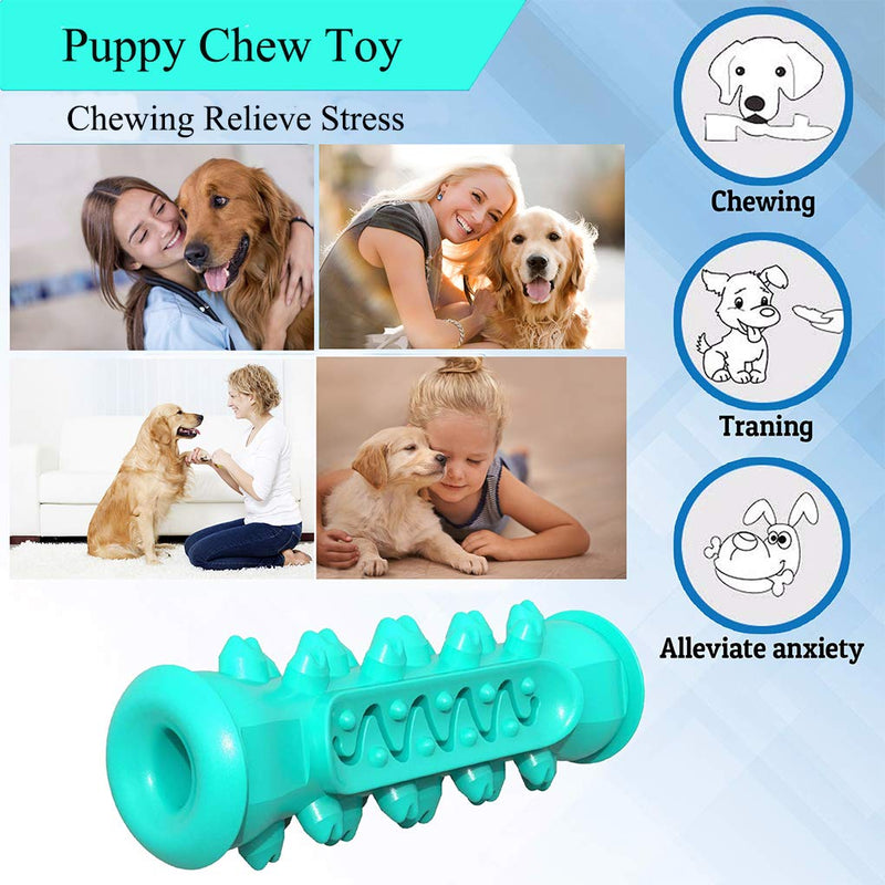 Dog Toothbrush chew Stick-Dog Chew Toy-Natural Rubber Teeth Cleaning Dog Chew Toys-Suitable for Small and Medium Dogs,Pet Training Clicker. - PawsPlanet Australia