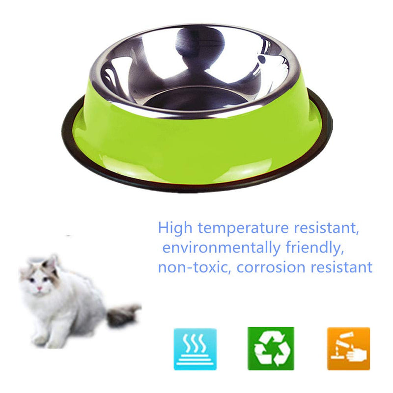 SHUNYOU 2-piece Dog Bowl Stainless Steel Non-slip And Leak-proof Cat bowl, Dog Food Bowl, Multifunctional Food-grade Travel Pet Bowl For Dogs, Pet Bowl For Cats And Dogs (S-18cm) S-18cm - PawsPlanet Australia